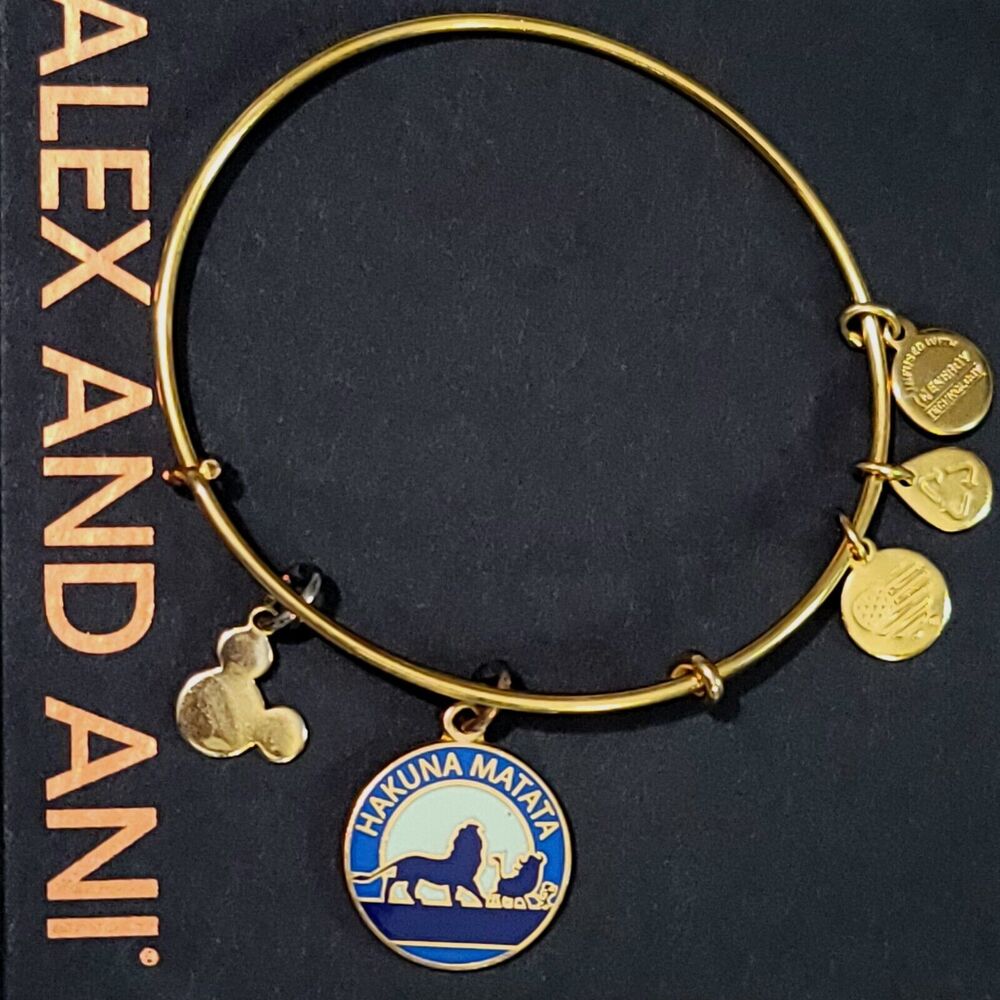 Disney Alex and Ani The Lion King Hakuna Matata Charm Bracelet